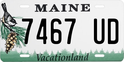 ME license plate 7467UD