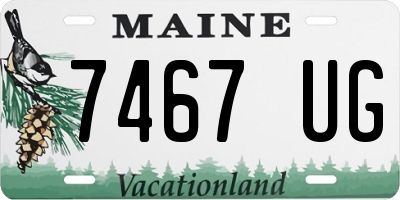 ME license plate 7467UG