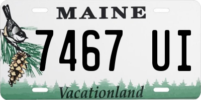 ME license plate 7467UI
