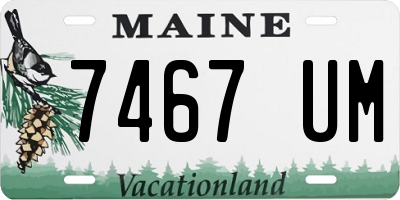 ME license plate 7467UM