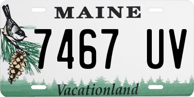 ME license plate 7467UV