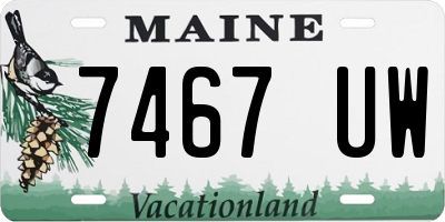 ME license plate 7467UW