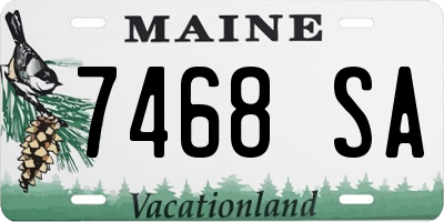 ME license plate 7468SA