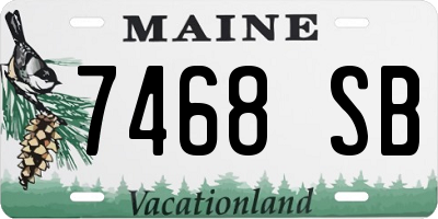 ME license plate 7468SB