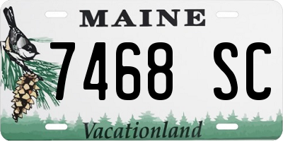 ME license plate 7468SC