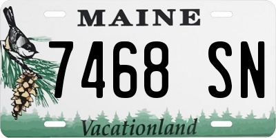 ME license plate 7468SN