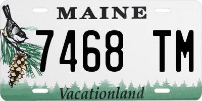 ME license plate 7468TM