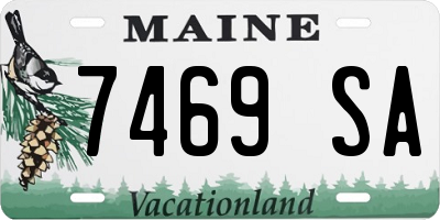 ME license plate 7469SA