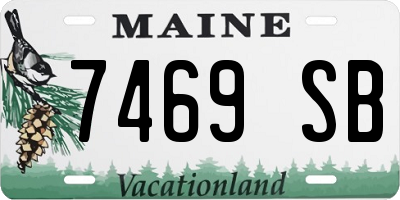 ME license plate 7469SB