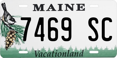 ME license plate 7469SC