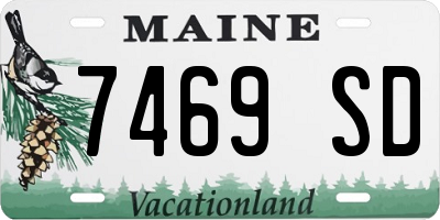 ME license plate 7469SD