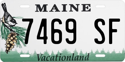 ME license plate 7469SF