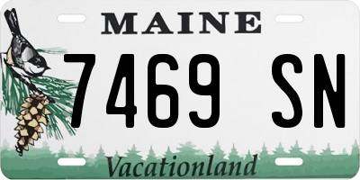 ME license plate 7469SN