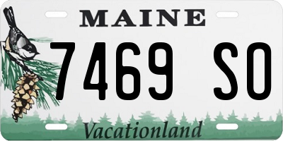 ME license plate 7469SO