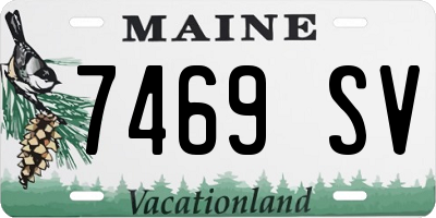 ME license plate 7469SV