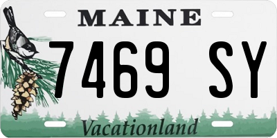 ME license plate 7469SY
