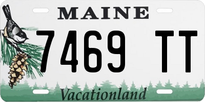ME license plate 7469TT