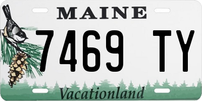 ME license plate 7469TY