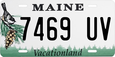 ME license plate 7469UV