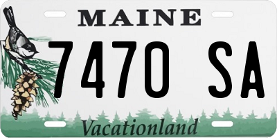 ME license plate 7470SA