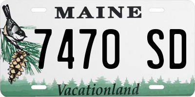 ME license plate 7470SD