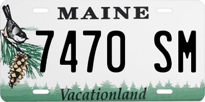 ME license plate 7470SM