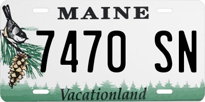 ME license plate 7470SN