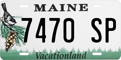 ME license plate 7470SP