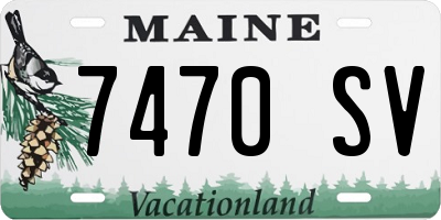 ME license plate 7470SV