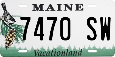 ME license plate 7470SW