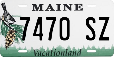 ME license plate 7470SZ