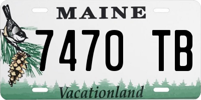 ME license plate 7470TB