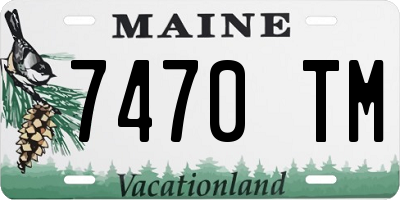 ME license plate 7470TM