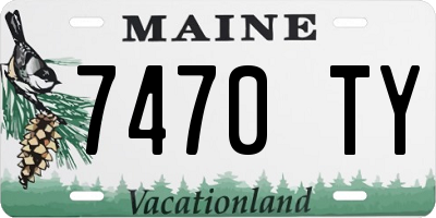 ME license plate 7470TY