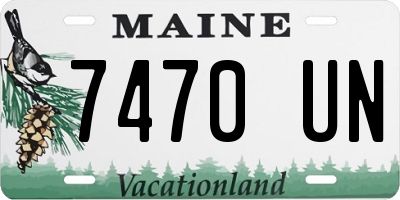 ME license plate 7470UN