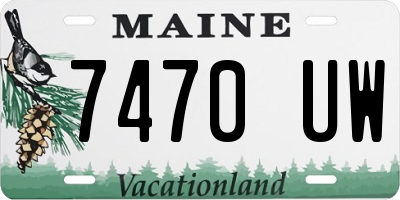 ME license plate 7470UW