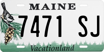 ME license plate 7471SJ