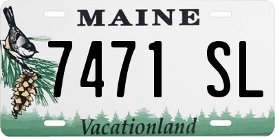 ME license plate 7471SL