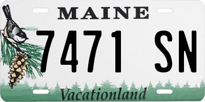 ME license plate 7471SN