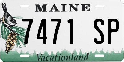 ME license plate 7471SP