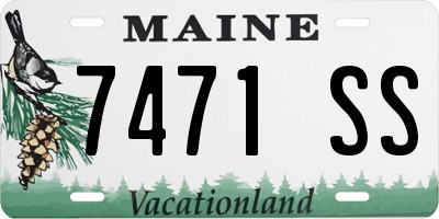 ME license plate 7471SS