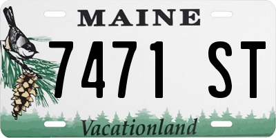 ME license plate 7471ST