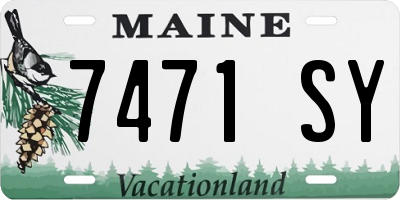ME license plate 7471SY