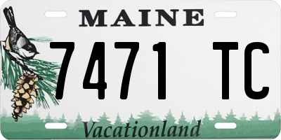 ME license plate 7471TC