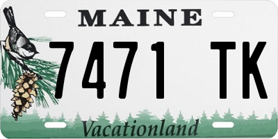 ME license plate 7471TK
