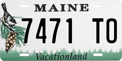 ME license plate 7471TO