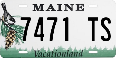 ME license plate 7471TS