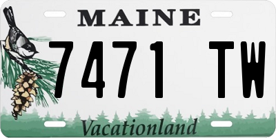 ME license plate 7471TW