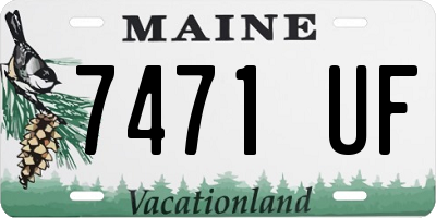 ME license plate 7471UF