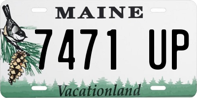 ME license plate 7471UP